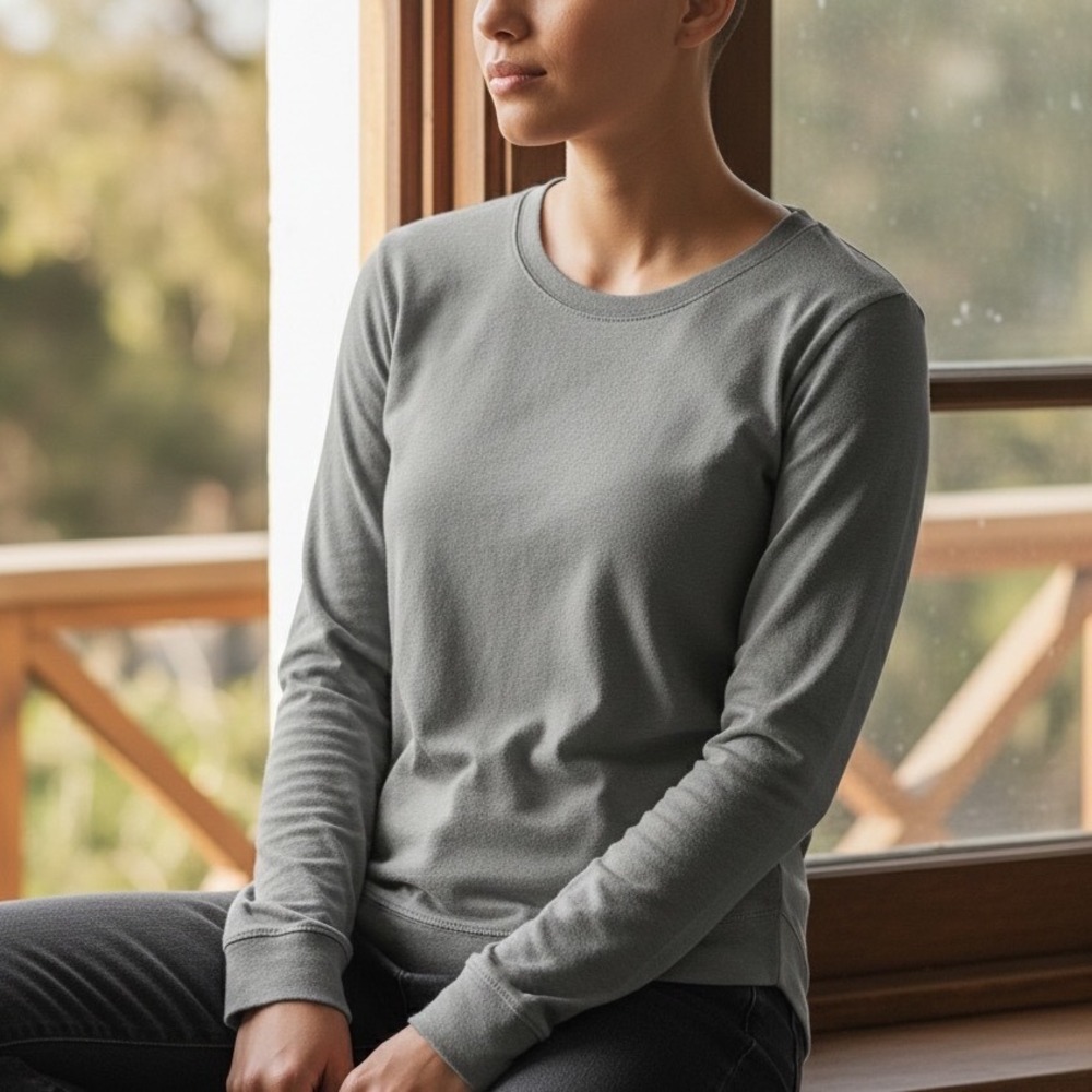 Athleta Gray Long Sleeve Crew Neck Lightweight Pullover Top - Size Small